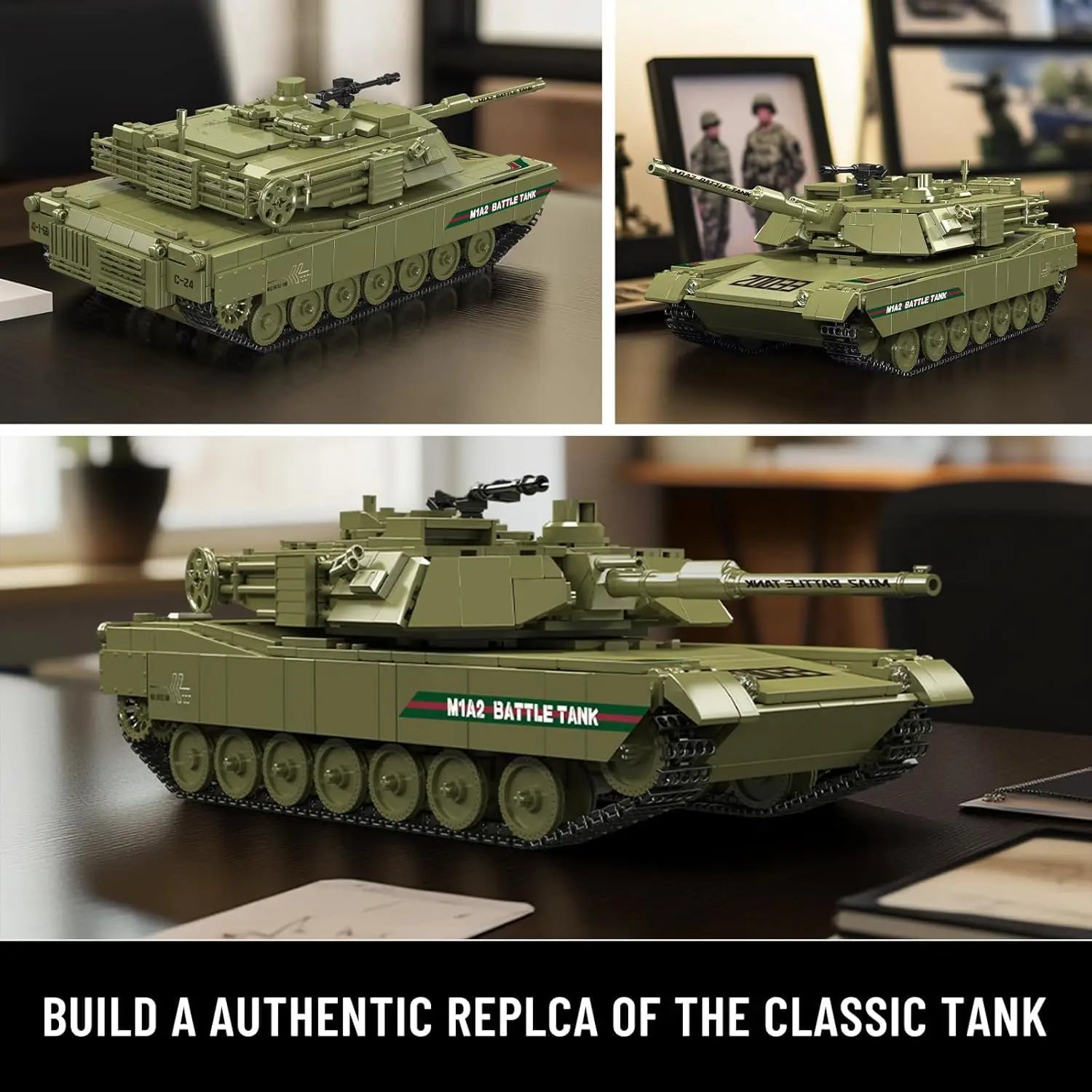 Mould King 20033 1168 PCS RC Military Tank Building Kit, APP Controlled Army Model for Adults & Teens, Collectible Display Gift