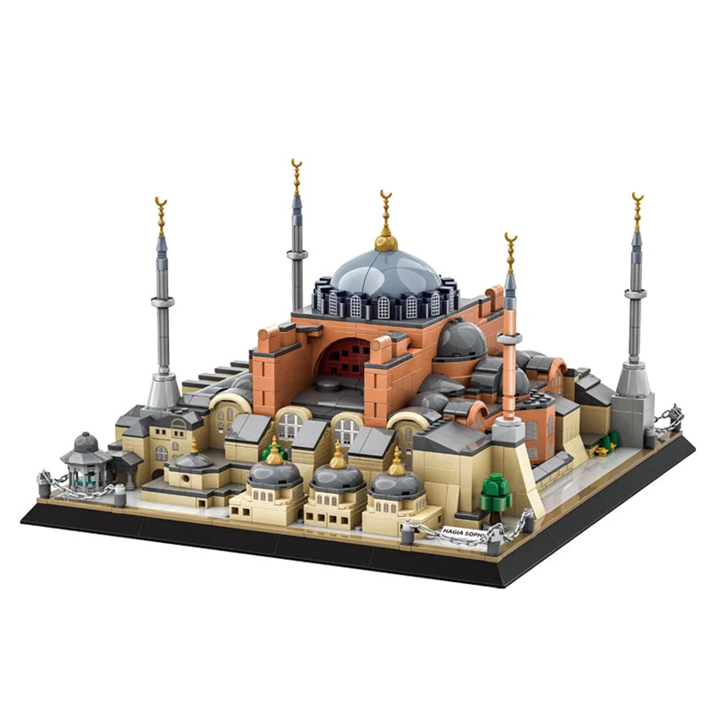 1436Pcs Istanbul, Turkey Hagia Sophia Building Blocks Kit Historic Dome Monument Model bricks Sets Decoration Toys Kids Gifts