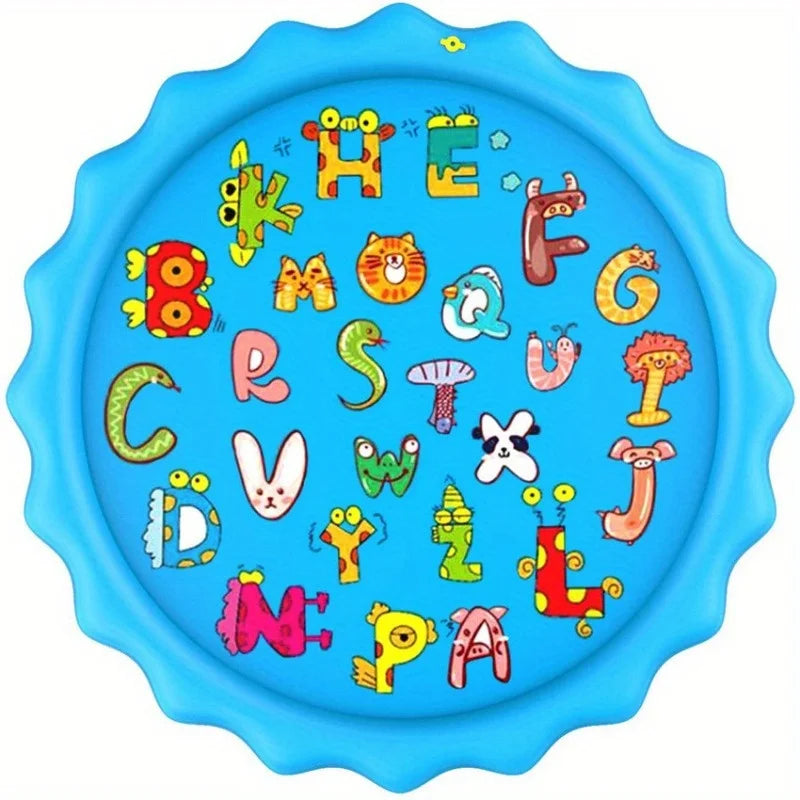 68-Inch water spray pad, water pad for boys and girls, outside splash pad, yard sprinkler PVC spot