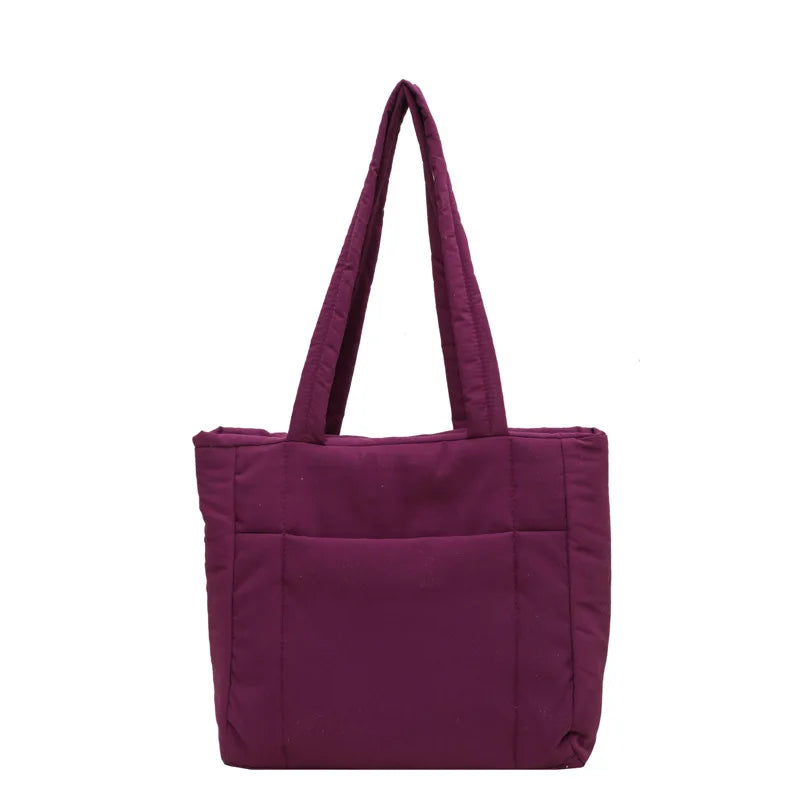 New commuter tote bag female college student class canvas bag nylon handbag large capacity Korean shoulder bag