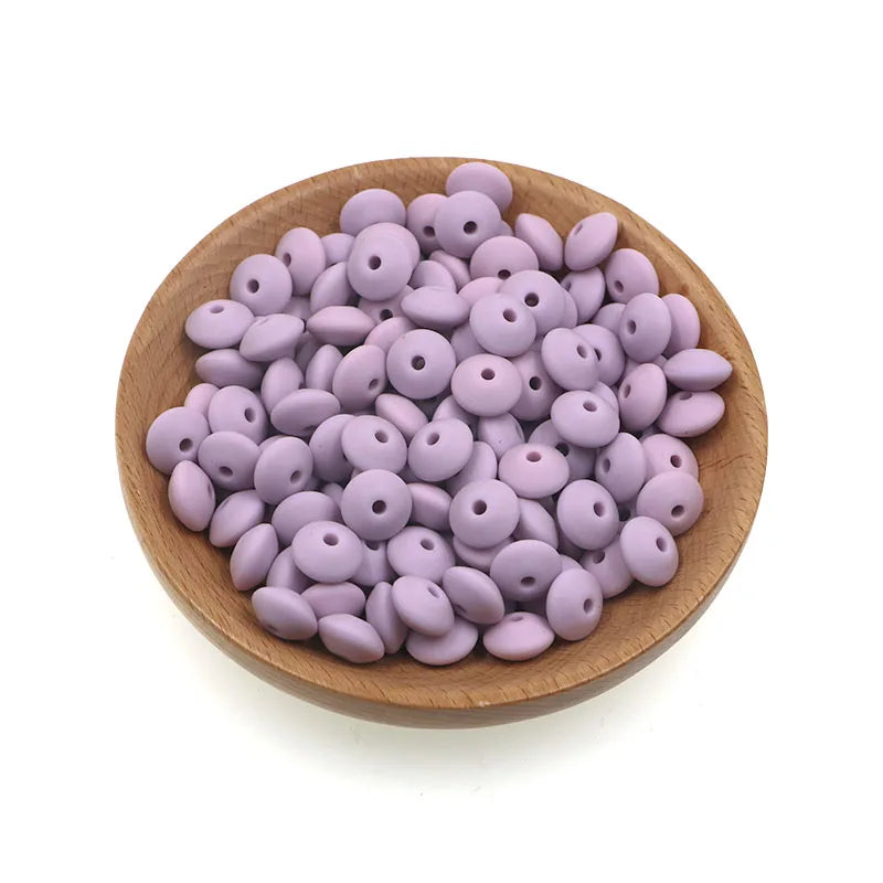 Lentil Silicone Beads