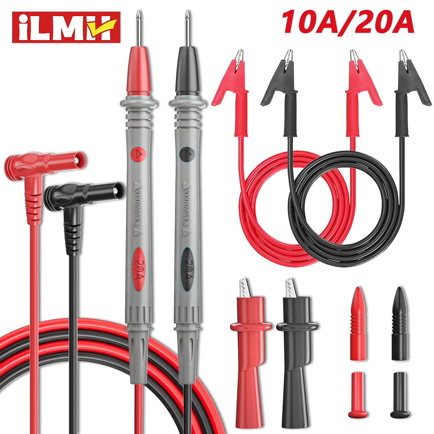1000V 20A 10A Universal Digital Multimeter Probe Test Leads For Multimeter Feelers Multimeter Wire Cable Pen Tip