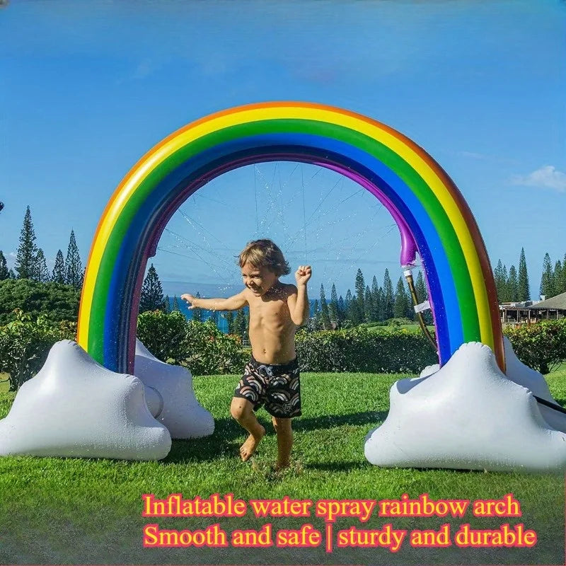 Factory Spot Inflatable Toys PVC Summer Rainbow Arch Outdoor Sprinkler Mat