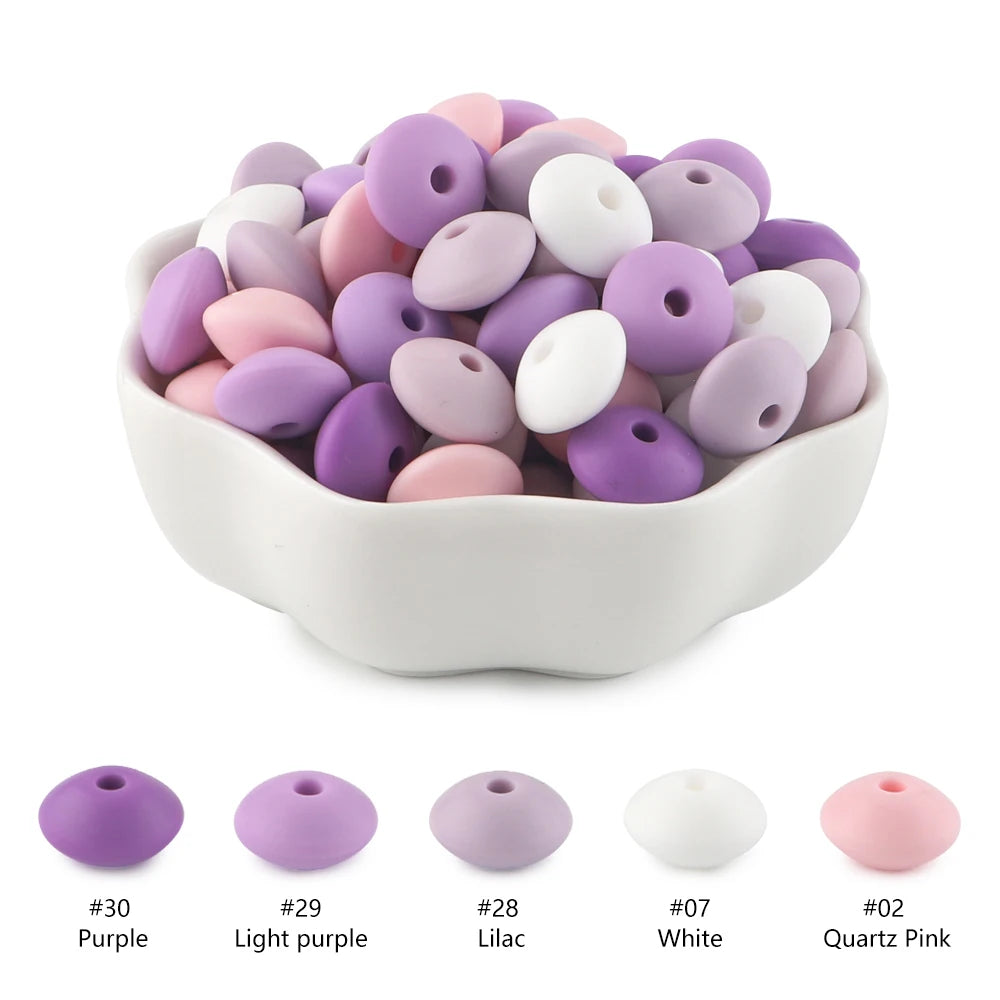 Lentil Silicone Beads