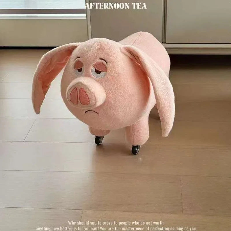 Around Nezha, Taiyi real people mount flying pigs, dolls can sit on benches, cute piglets, pig stools, seats, low stools