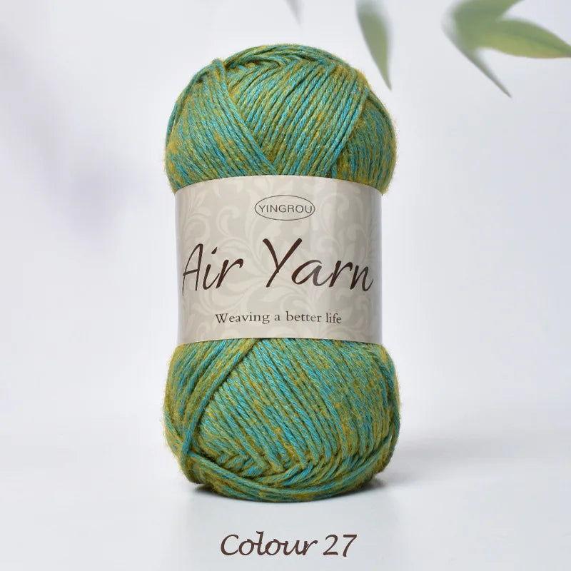 Yingrou sprayed wool yarn medium and thick baby cotton thread cotton nitrile yarn handmade DIY crochet material scarf