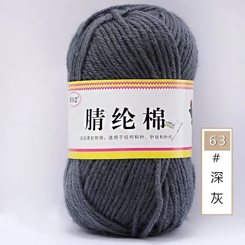 {1Pcs 50g }Acrylic cotton medium and thick thread hand-woven DIY slippers wool ball hook doll seat cushion thread