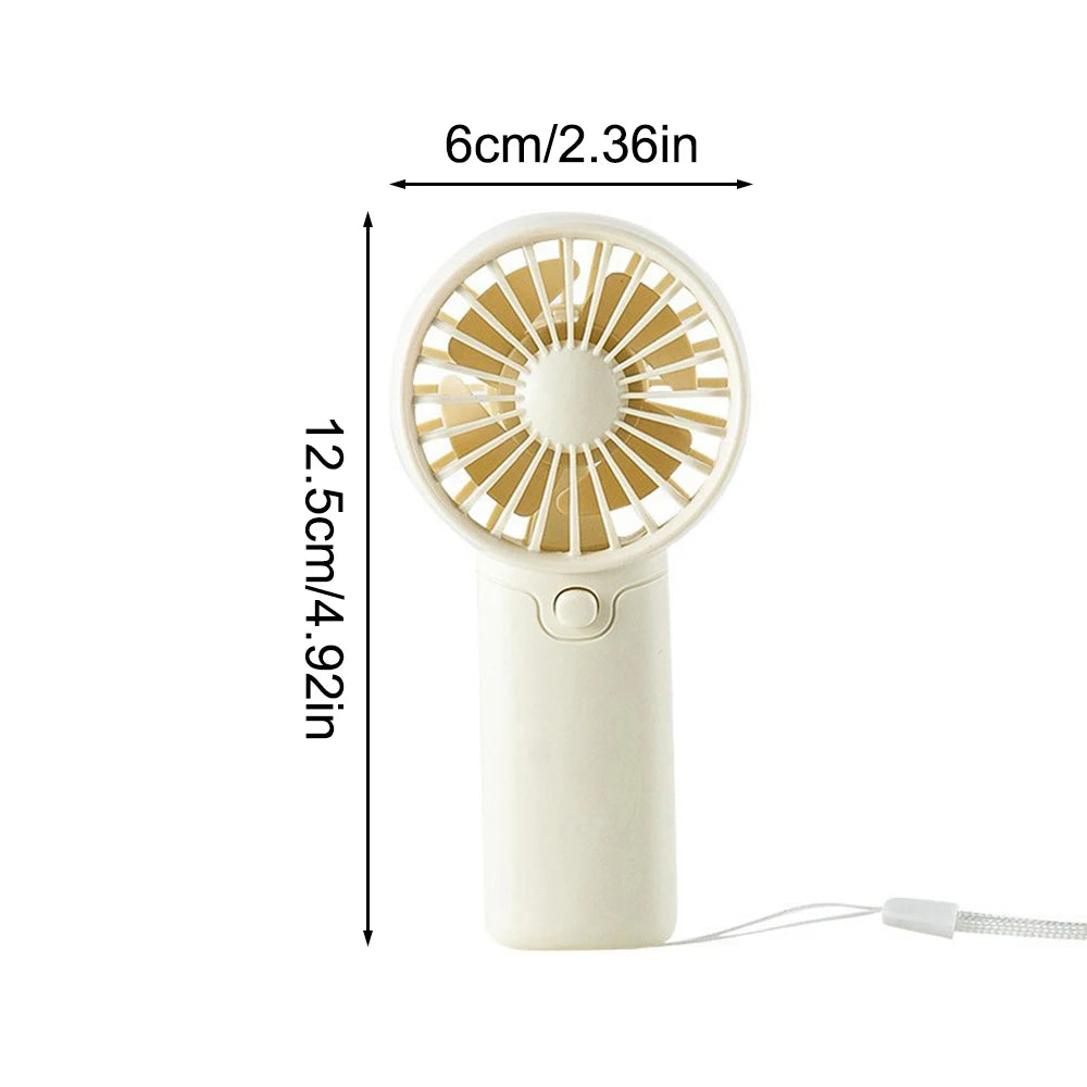 1PC Cartoon Mini Office Handheld Small Fan, Battery-Powered Portable High-Power Electric Fan (Battery Not Included)