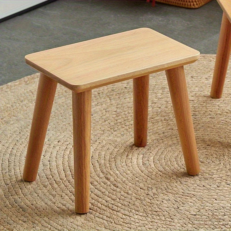 Solid wood stool household shoe changing stool living room Internet celebrity small stool, simple modern low stool chair