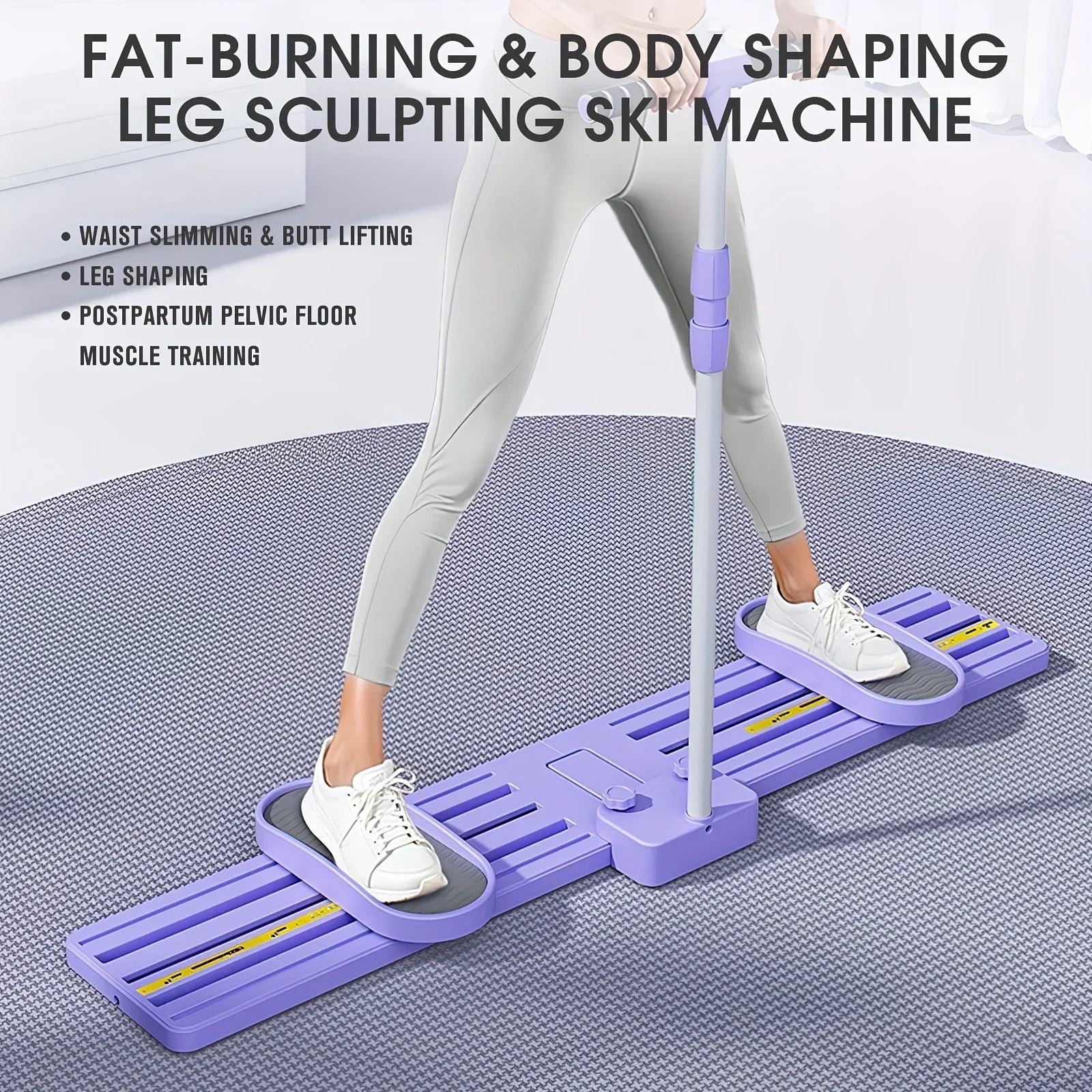 Ski machine - full body fitness equipment, suitable for hip, leg, and waist training. Adjustable resistance, detachable