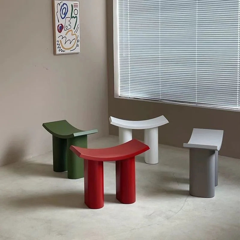 Nordic Dumbo shoe changing stool Internet celebrity plastic children's stool home door low stool entry light luxury modern simp