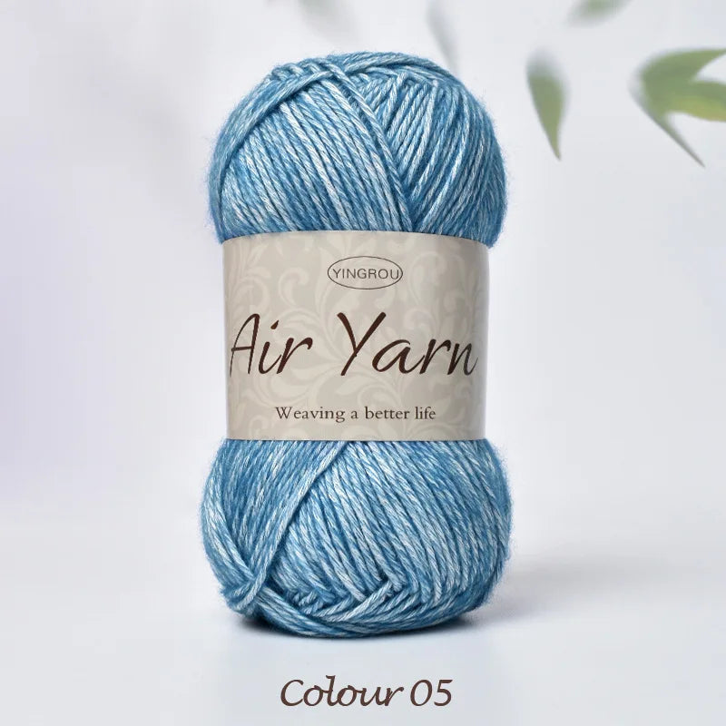 Yingrou sprayed wool yarn medium and thick baby cotton thread cotton nitrile yarn handmade DIY crochet material scarf