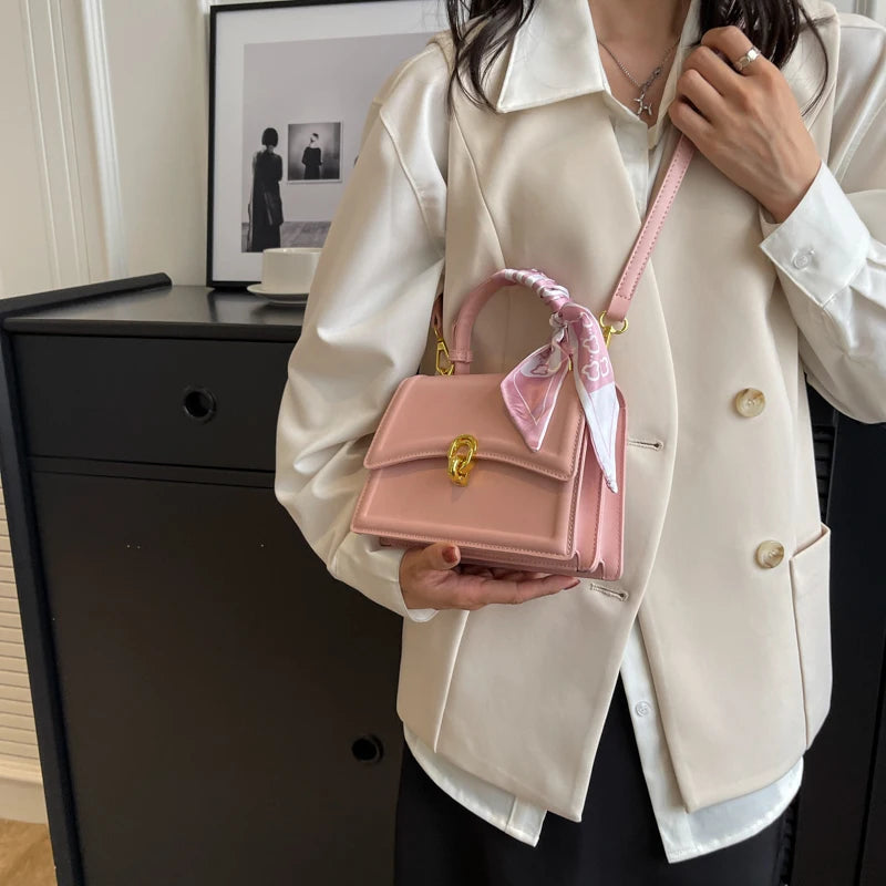 1 Piece of Pure Color Handheld Small Square Bag, Versatile One-Shoulder Cross-Body Bag for Women That Can Hold Mobile Phones