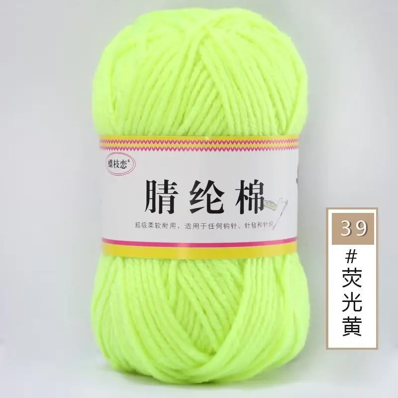 {1Pcs 50g }Acrylic cotton medium and thick thread hand-woven DIY slippers wool ball hook doll seat cushion thread