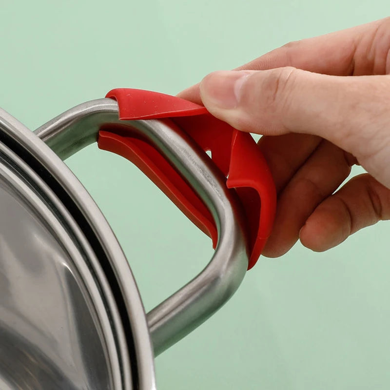 2PCS/4PCS/6PCS Silicone Handle Cover For Iron Pots To Prevent Heat Damage, Ear Protection Handle Cover For Iron Pots