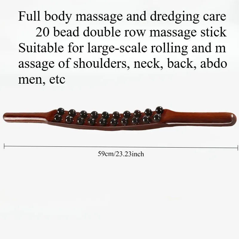 Suitable for the whole body, a massage stick made of carbonized oak wood can promote muscles and massage the abdomen