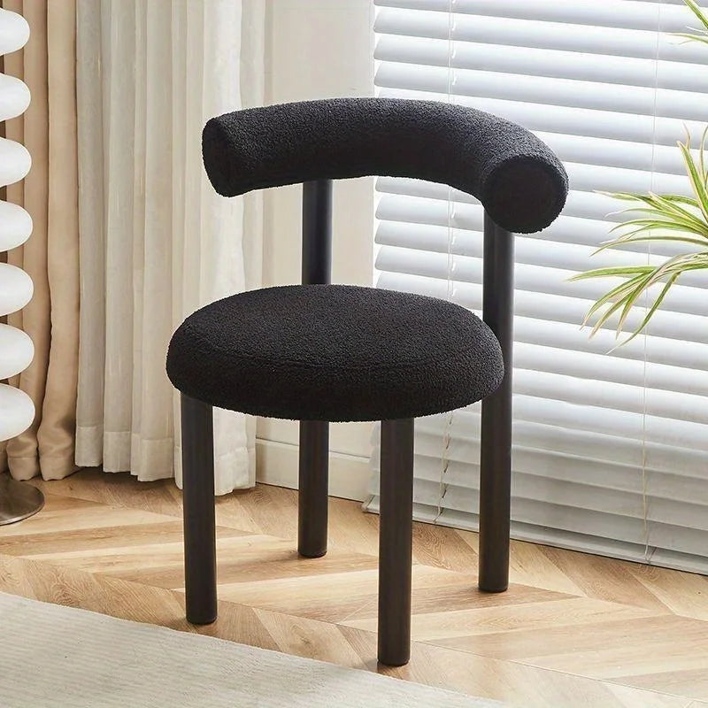 Simple Vanity Stool with Storage Cream Modern Designer Makeup Chair for Girls Bedroom Home Dining Chair238