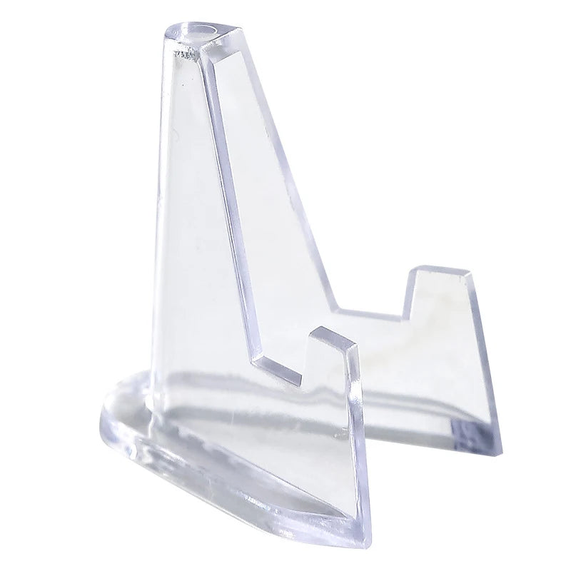 10PCS Transparent Acrylic Coin Display Stand Commemorative Coin Mini Stand Badge Display Stand Arranged