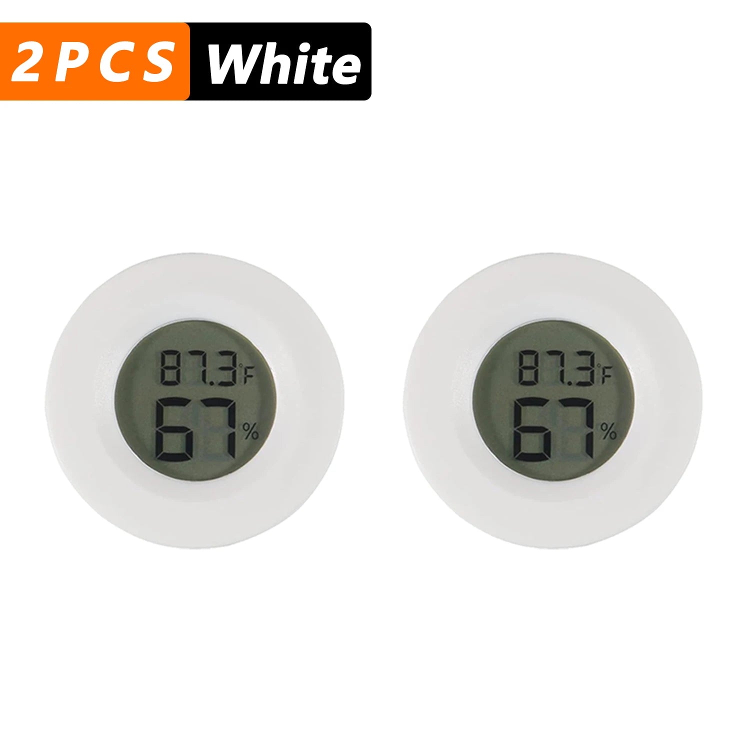 2/4 Pcs Mini Hygrometer Thermometer Fahrenheit or Celsius Meter Digital LCD Monitor Indoor Room Round Humidity Temperature Gauge