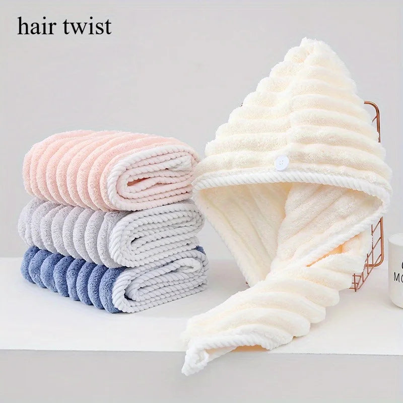 Xiangfeng new coral fleece dry hair cap women's thickened absorbent household adult home shower cap headtowel wholesale