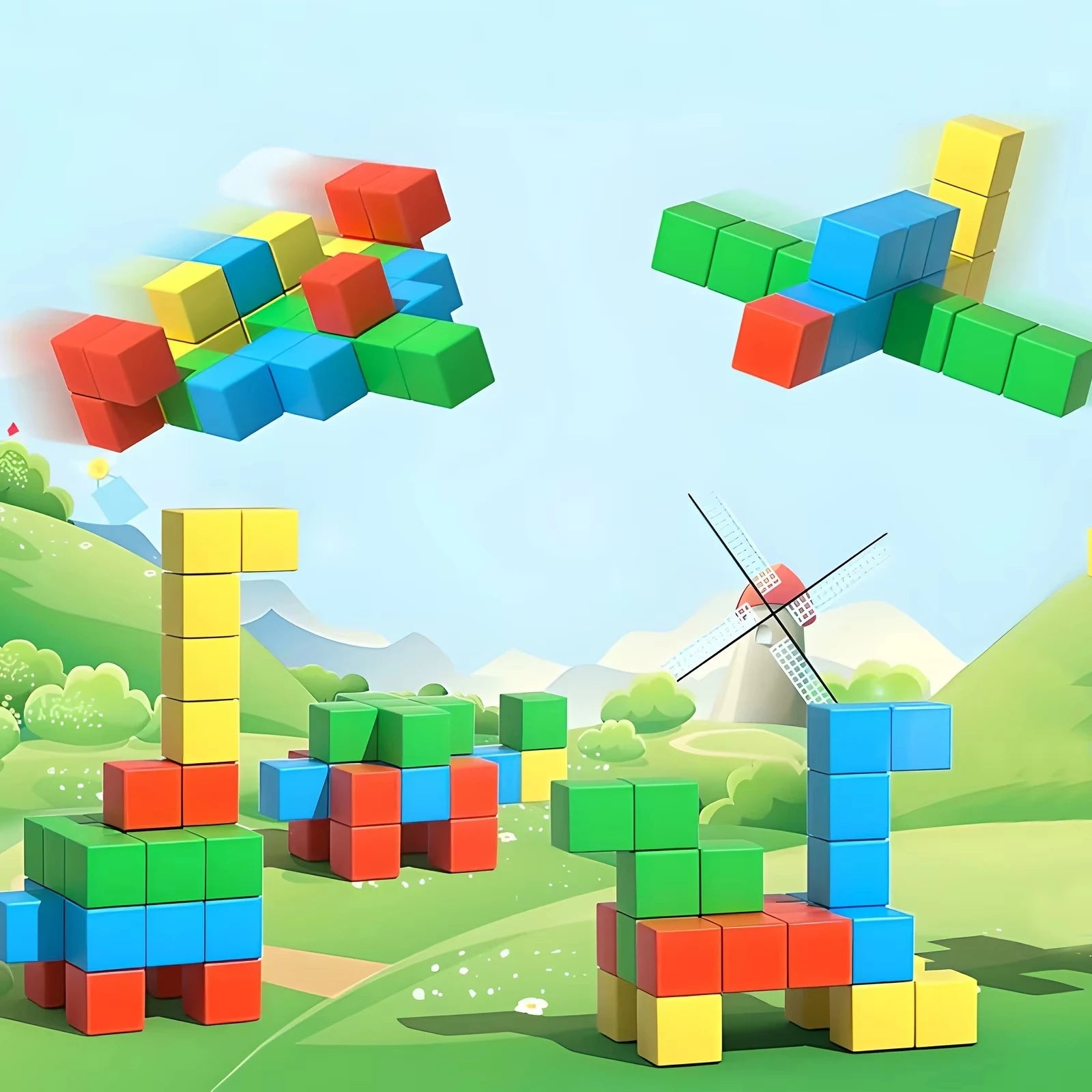 Hot Magnetic Cube Children's Toys Magnetic Modeling Building Toys for Toddlers Preschool Learning Sensory STEM Montessori Toys