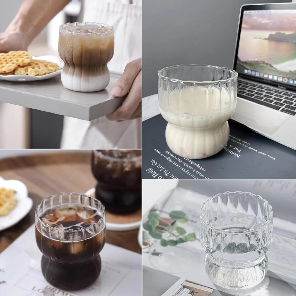 250ML Glass Milk Coffee Mug Cup Glass Drinking Glasses Heat Resistant Glass Water Cup Coffee Mugs Tea Cup Mugs Coffe