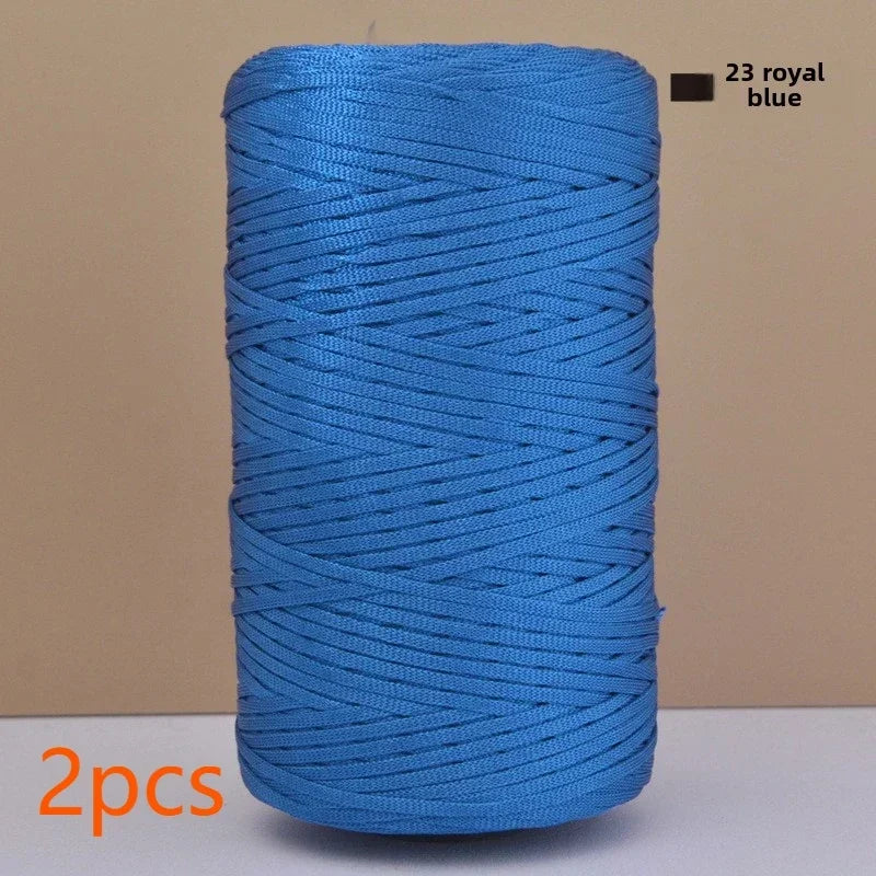 2Pcs 500g ice silk bright cotton and linen thread 500g personalized hand-woven crocheted DIY available hook bag hat seat cushion