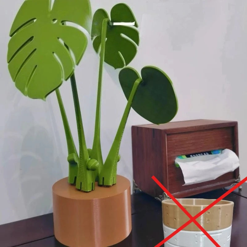Monstera coaster plant turtle bamboo coaster plant with magnet 3D printing cross-border explosion