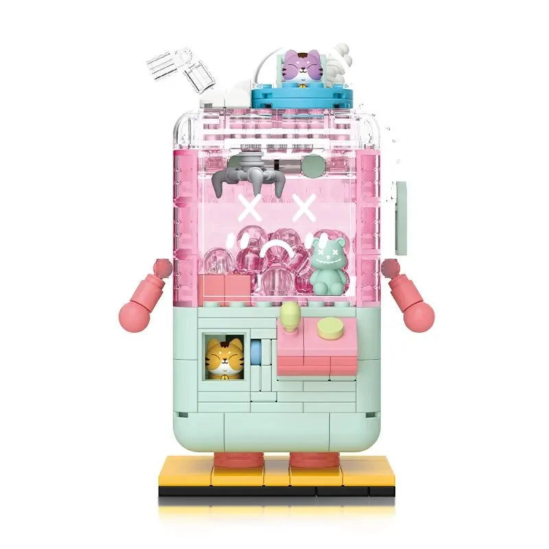 342PCS Taro Puree Bingbing Amusement Park Claw Mini Bricks Building Blocks Set with Accessories for Adults and Teens with Box