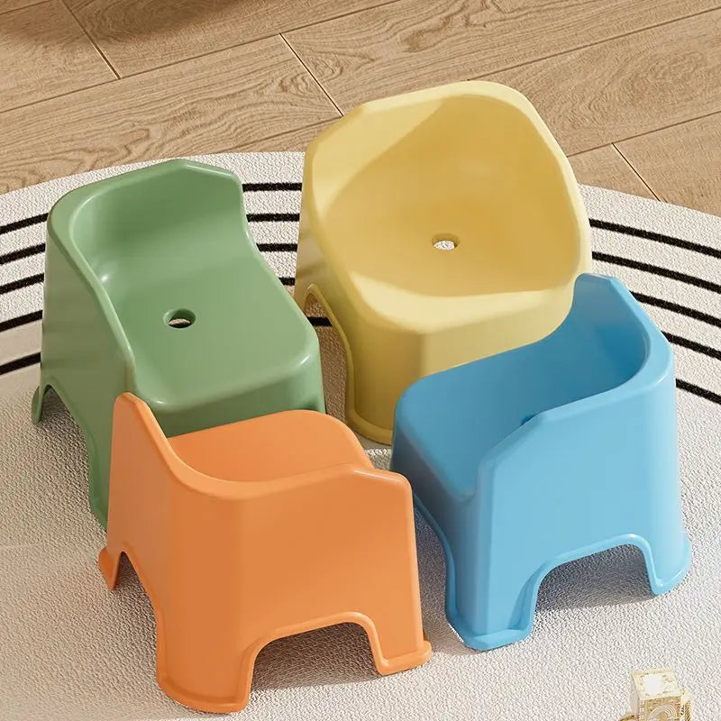Thickened plastic stool, household small chair, small stool, living room seat, low stool, sofa, shoe changing stool, bath stool