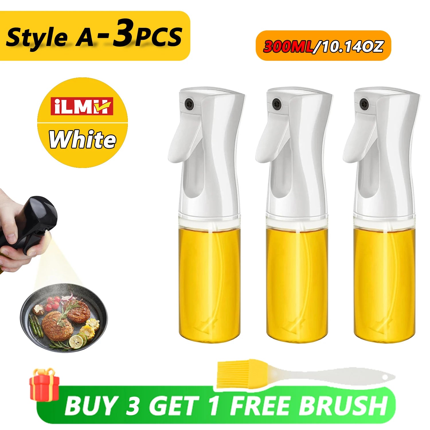 200/300/500ml Oil Spray olive oil spray Bottle Kitchen Cooking Dispenser Camping Baking Vinegar Soy Sauce Sprayer Containers