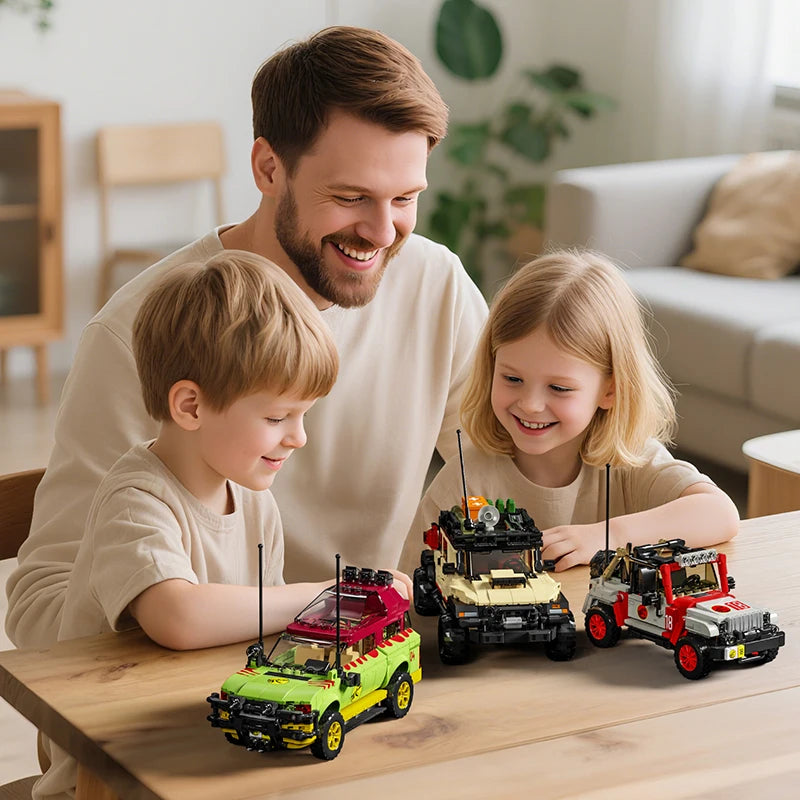 1632Pcs Jurassic Dinosaur theme 3 in 1 Eight grids Classic Off-Road Vehicle Building Block Sets model bricks Toy Christmas Gifts