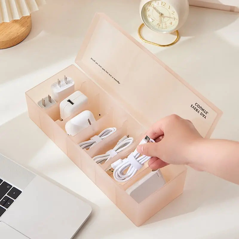 Data cable, storage box, mobile phone charger, earphone separation, large-capacity desktop drawer, bedside home dormitory.