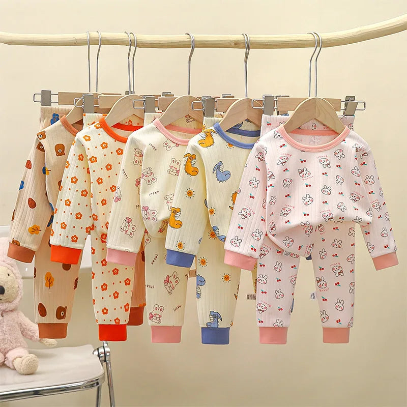 Children Kids Clothes Sets Boys Girls Suit Pajamas Clothinng Pants Cartoon Autumn Winter Sleepwear Outfits