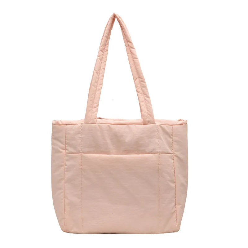 New commuter tote bag female college student class canvas bag nylon handbag large capacity Korean shoulder bag