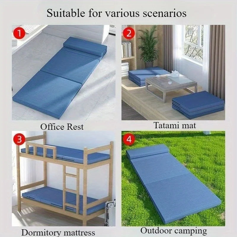 Office nap mat, floor laying, artifact folding mat, floor laying, thickened tatami mattress, sponge, lunch break mat