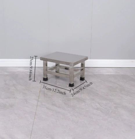 Stainless steel square stool