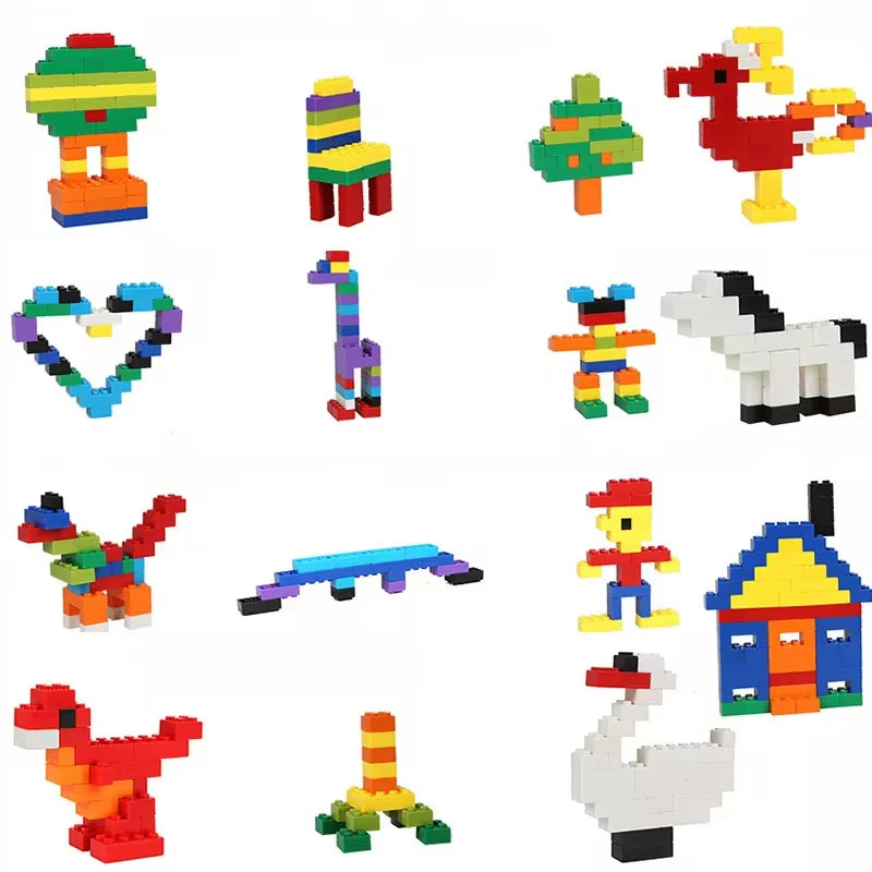 1000PCS DIY building blocks bulk set Urban creative Classic building blocks Assembled birthday gift children's educational toys