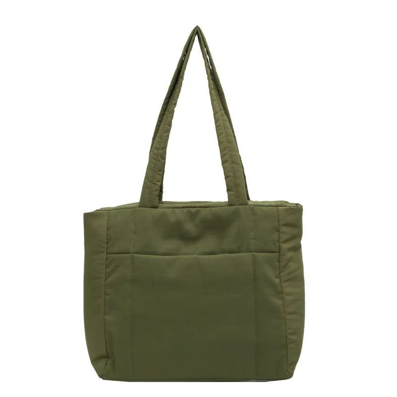 New commuter tote bag female college student class canvas bag nylon handbag large capacity Korean shoulder bag