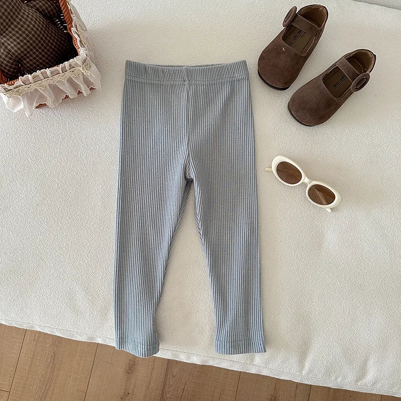 Baby Boys Girls Pure Color Pants Children's Clothes Pants Autumn Casual Kids Leggings