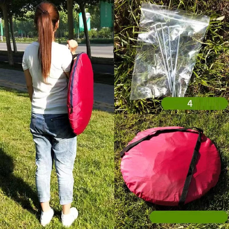 UPF 50+ Instant Pop-up Tent-3-4 People Mosquito Refuge Comes With Silver Paint, Portable Shade for Beach/festival/RV Camping