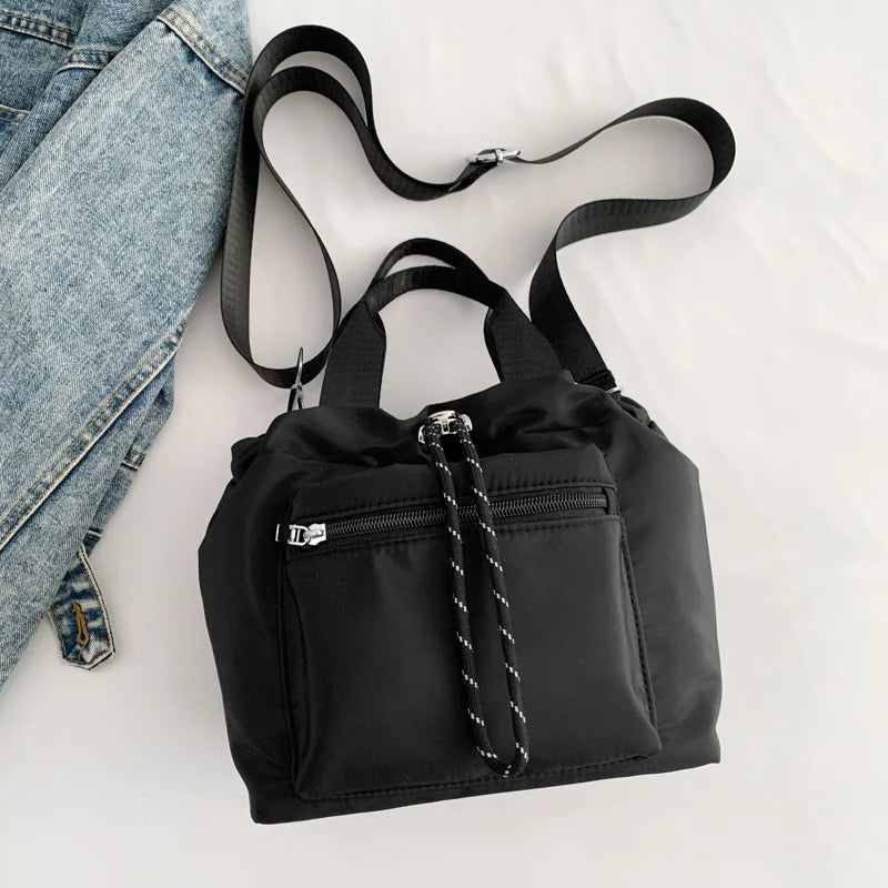 1 Piece of Pure Color Shoulder Bag for Women, Versatile Hand-Held Crossbody Bag, Fashionable Bucket Bag That Can Hold Mobile Phone
