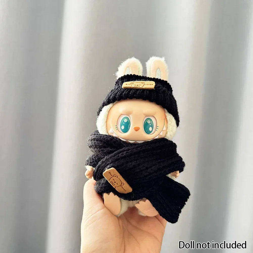 Labubu V1v2,Clothing, Seat Suit, Scarf, Bag, Doll Accessories, Cute Decoration, 15-17 cm