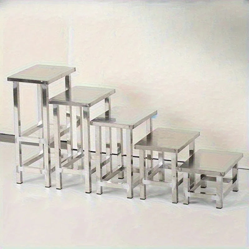 Stainless steel square stool