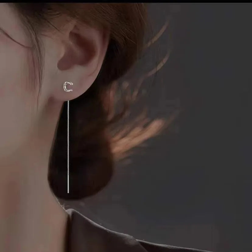 Letters Piercing Earrings Line