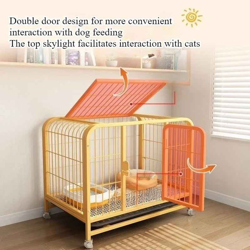 Labrador Cage Medium Golden Retriever Cage with Large Dog Dog Toilet Pet Cage Dog Border Grazing Small Indoor
