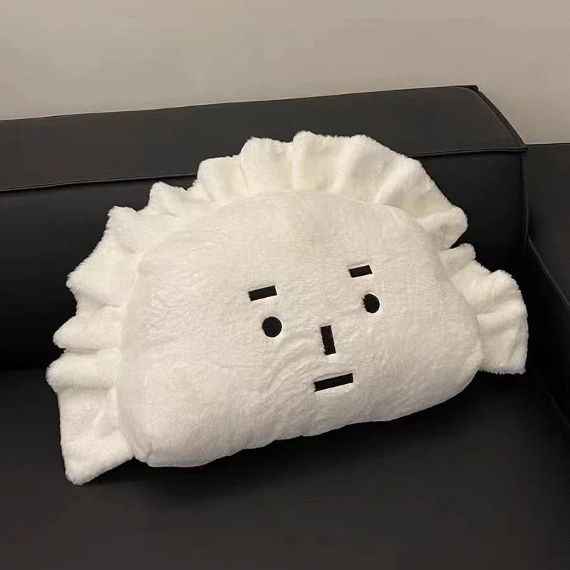 Dumpling Expression Pillow INS Same Style Plush Doll Bedhead Sofa Bedroom Pillow Cushion Dormitory Bed Backrest Gift For Friend
