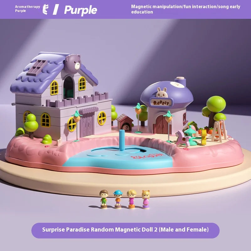 Children's Magnetic Surprise Park, Playing Home Toys, Puzzle Puzzle, Parent Child Interaction Simulation Castle, Girl's Birthday