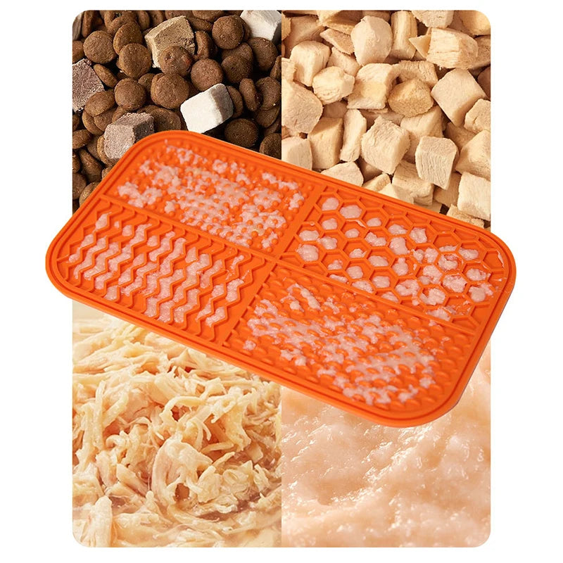 1PC Silicone Pet Licking Pad Dog Licking Pad Pet Suction Pad Anti-Choking Slow Food Bowl