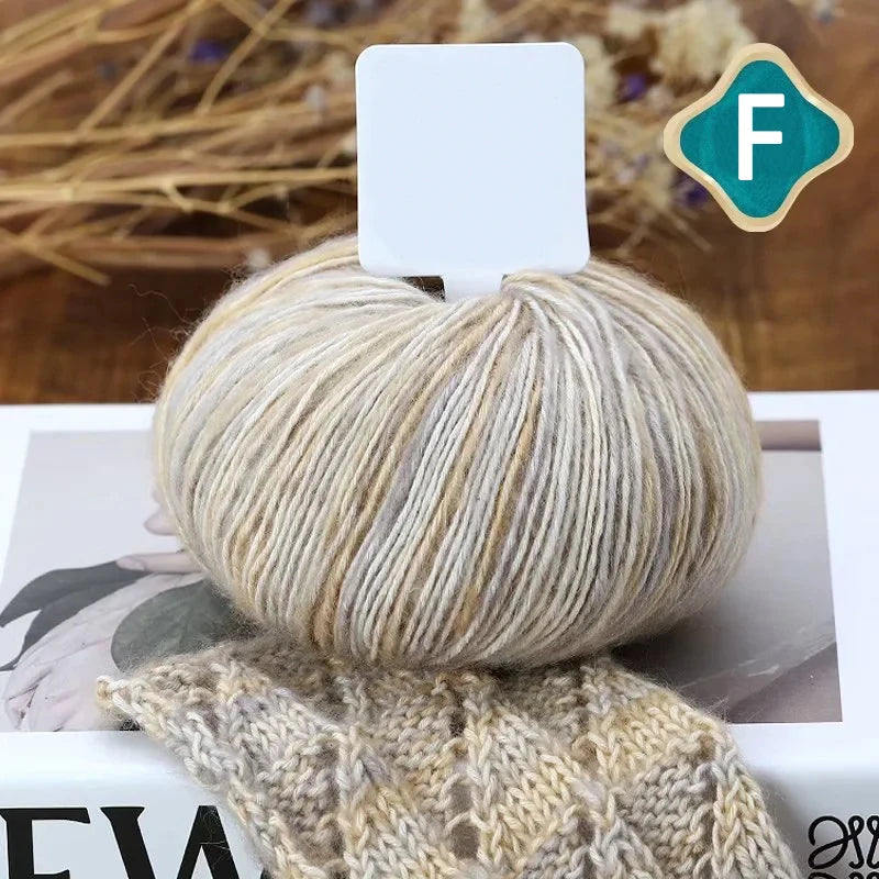 50g/Ball Crochet Knitting Combed Cotton Gradient Yarn Soft Milk Wool Yarn For Scarf Sweater Hat Clothing DIY Needlework Thread